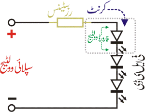 سلسلے وار (سیریز میں) ایل ای ڈی